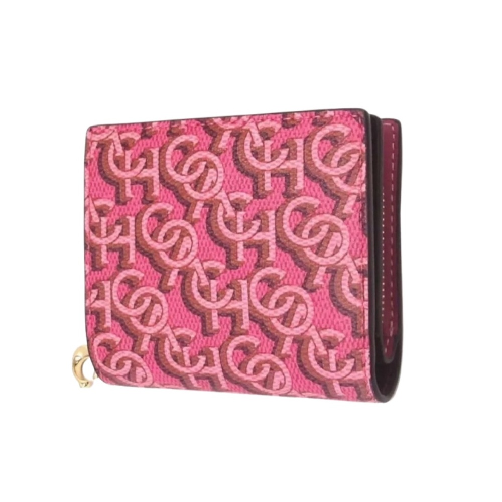 NWT Coach Pink and Brown Patterned Wallet
